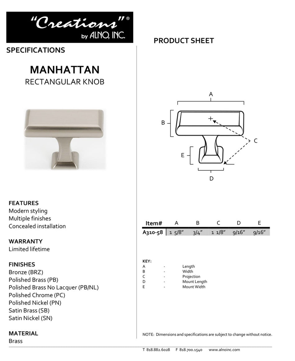Specificaton Sheet