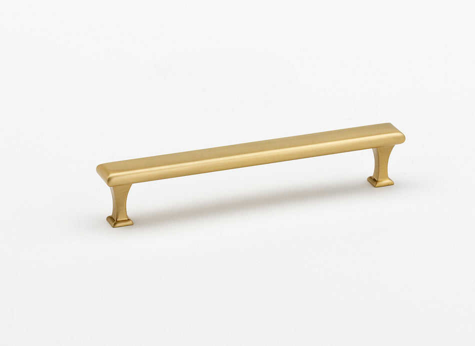Alno A310-35-SB: 3-1/2" cc Manhattan Cabinet Pull - Satin Brass
