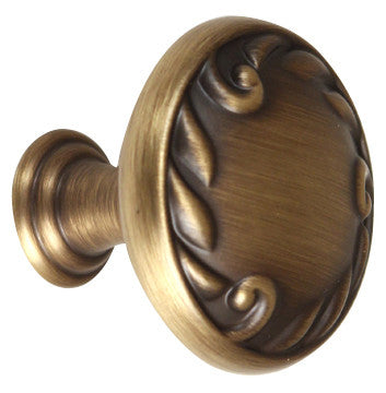 Alno A3650-14-AEM: 1-1/4" Ornate Cabinet Knob - Antique English Matte