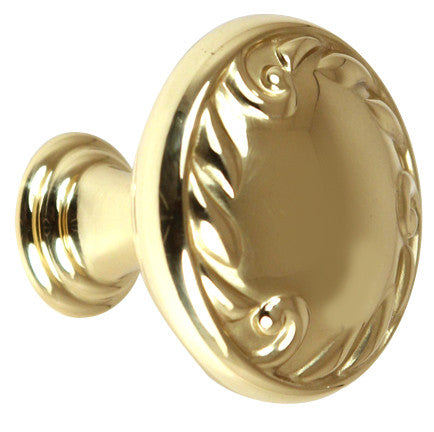 Alno A3650-14-PB: 1-1/4" Ornate Cabinet Knob - Polished Brass