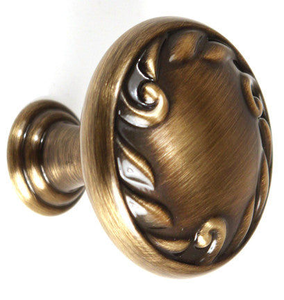 Alno A3650-38-AE: 1-1/2" Ornate Cabinet Knob - Antique English