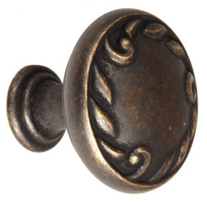 Alno A3650-38-BARC: 1-1/2" Ornate Cabinet Knob - Barcelona