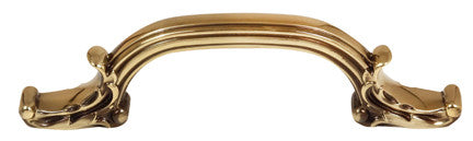 Alno A3650-4-PA: 4" cc Ornate Cabinet Pull - Polished Antique