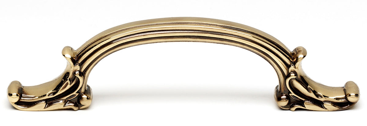 Alno A3650-PA: 4-3/4" cc Ornate Cabinet Pull - Polished Antique