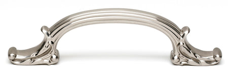 Alno A3650-SN: 4-3/4" cc Ornate Cabinet Pull - Satin Nickel