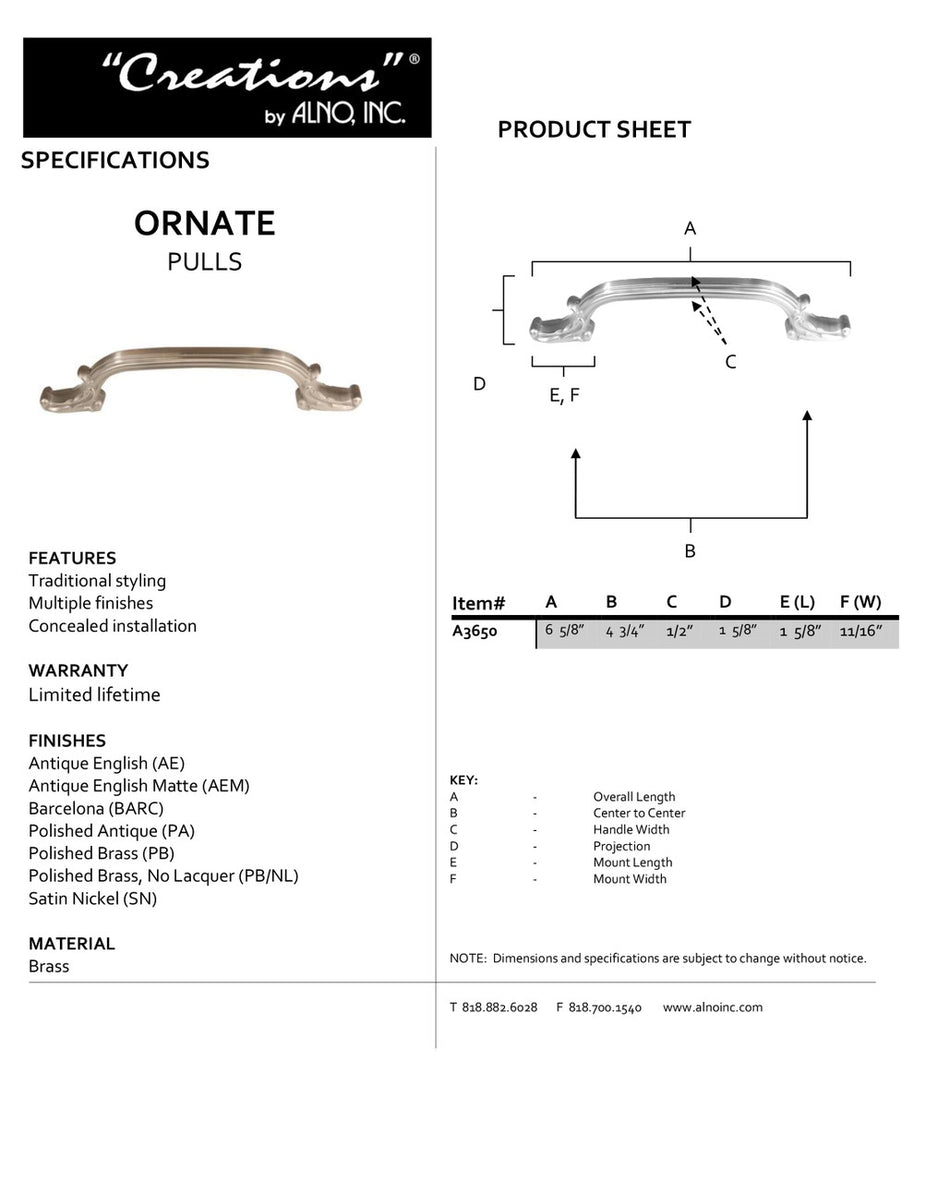 Specificaton Sheet