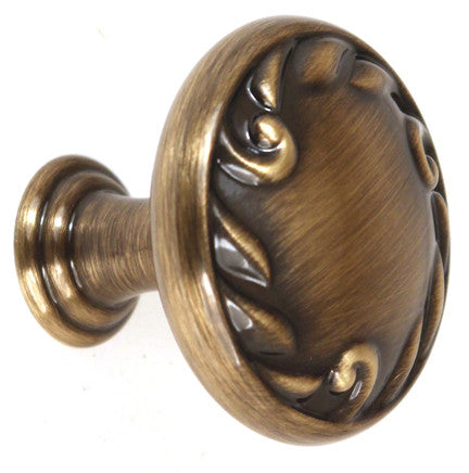 Alno A3651-38-AE: 1-1/2" Ornate Cabinet Knob - Antique English