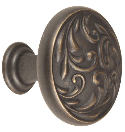 Alno A3651-38-BARC: 1-1/2" Ornate Cabinet Knob - Barcelona