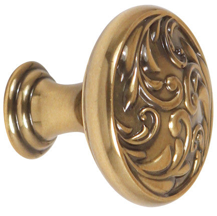 Alno A3651-38-PA: 1-1/2" Ornate Cabinet Knob - Polished Antique