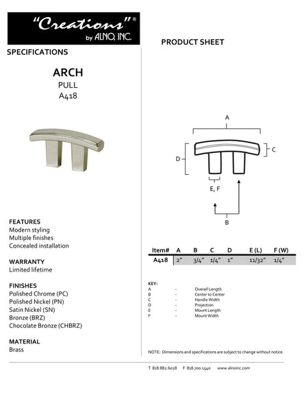 Specificaton Sheet