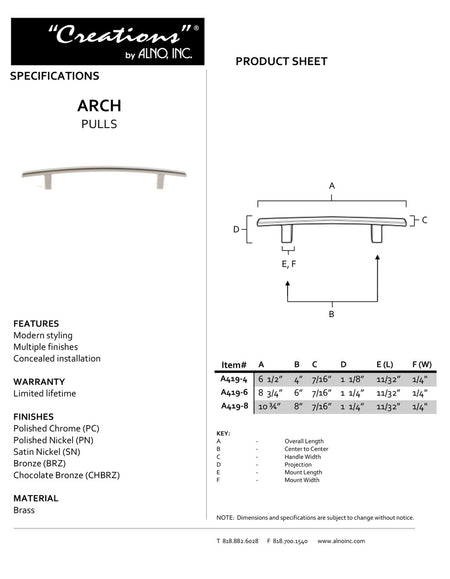 Specificaton Sheet