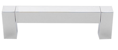 Alno A420-35-PB/NL: 3-1/2" cc Block Cabinet Pull - Unlacquered Brass