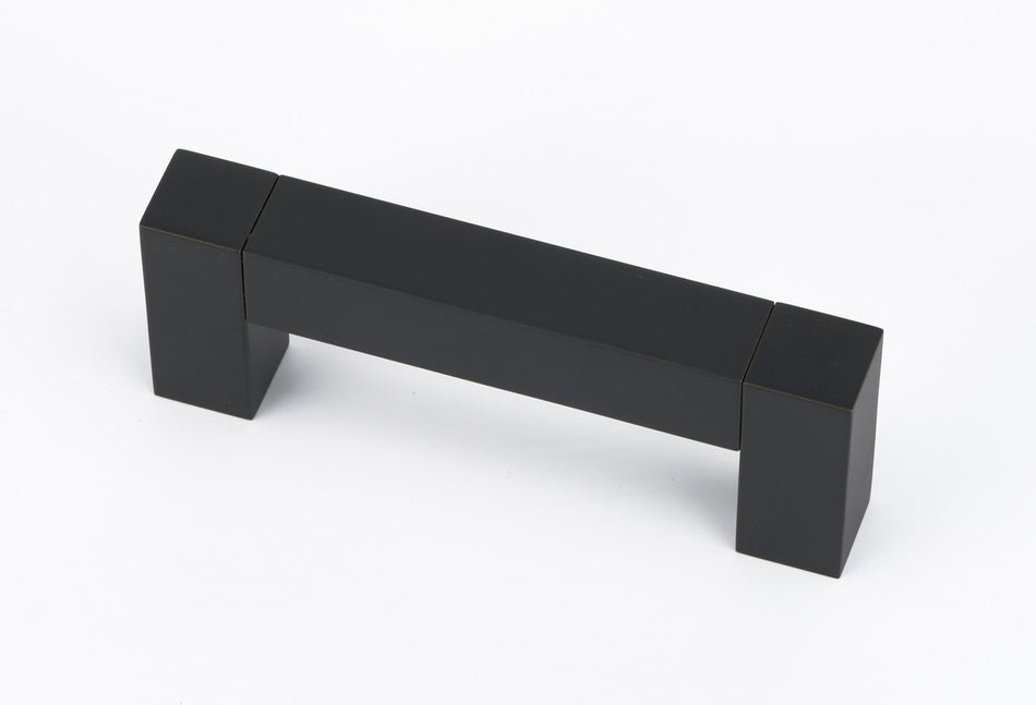 Alno A420-4-MB: 4" cc Block Cabinet Pull - Matte Black