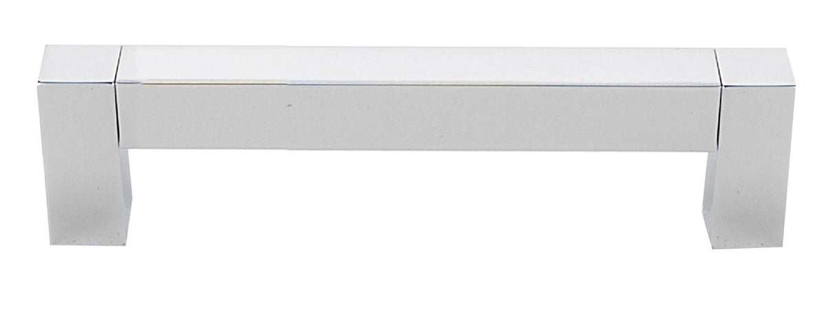 Alno A420-4-PB/NL: 4" cc Block Cabinet Pull - Unlacquered Brass