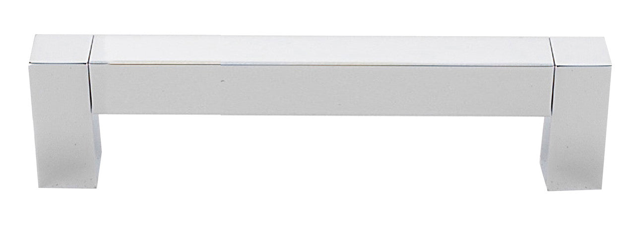 Alno A420-4-PB/NL: 4" cc Block Cabinet Pull - Unlacquered Brass