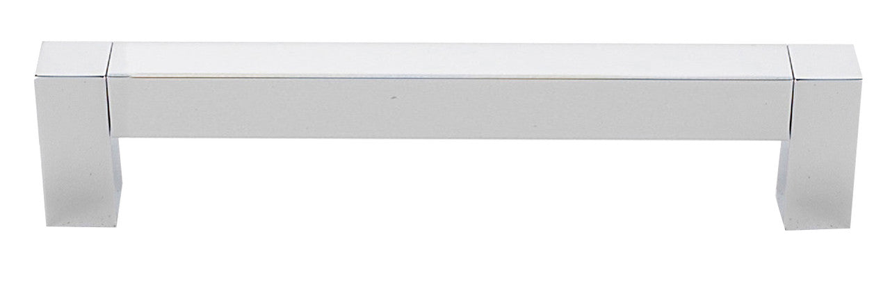 Alno A420-6-PB/NL: 6" cc Block Cabinet Pull - Unlacquered Brass