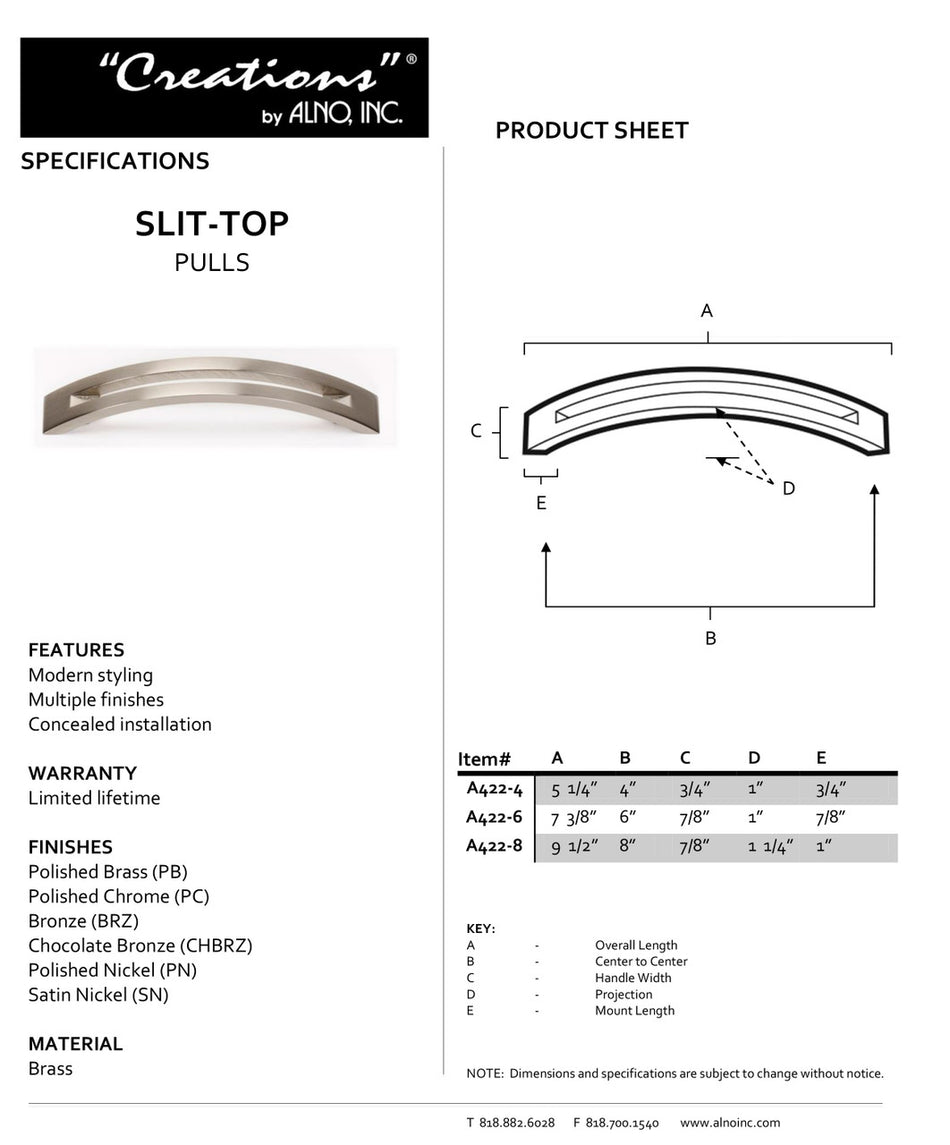 Specificaton Sheet