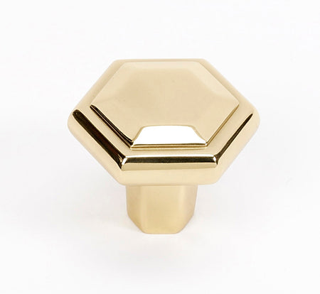 Alno A423-PB/NL: 1" Nicole Cabinet Knob - Unlacquered Brass