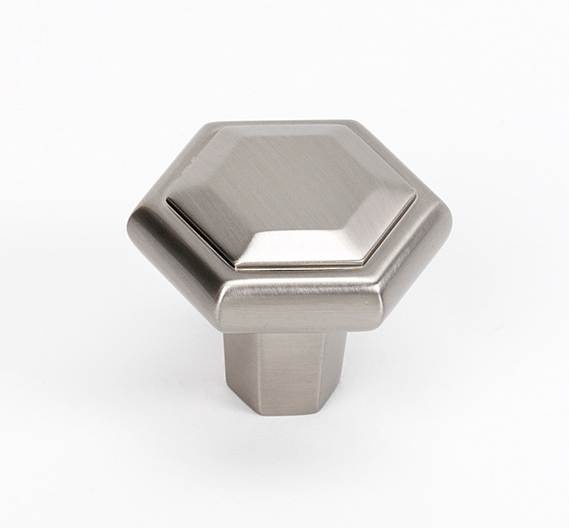 Alno A424-SN: 1-1/2" Nicole Cabinet Knob - Satin Nickel
