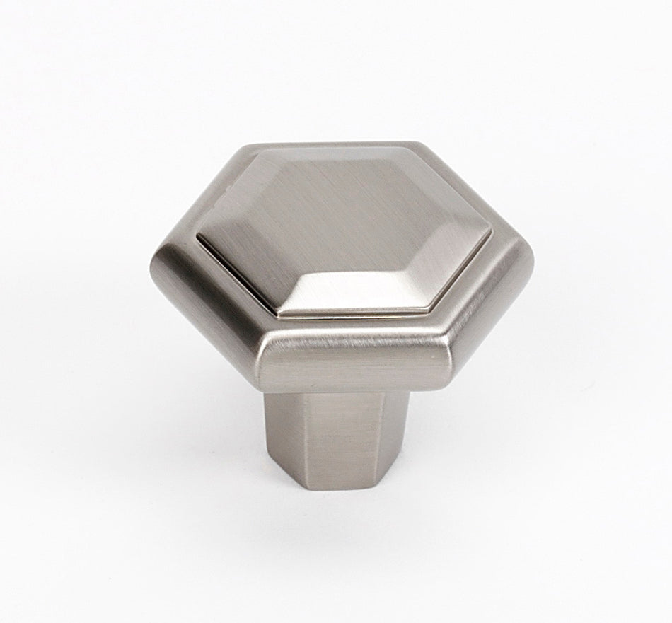 Alno A424-SN: 1-1/2" Nicole Cabinet Knob - Satin Nickel