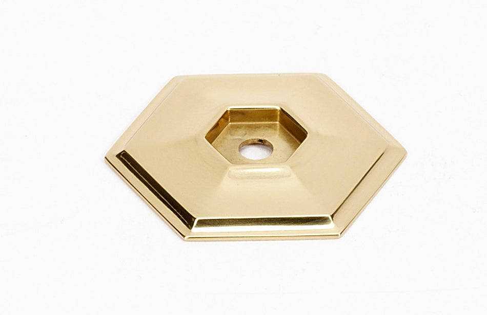 Alno A425-PB/NL: 1-1/8" Nicole Backplate - Unlacquered Brass