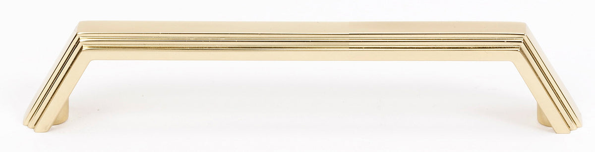 Alno A427-35-PB/NL: 3-1/2" cc Nicole Cabinet Pull - Unlacquered Brass