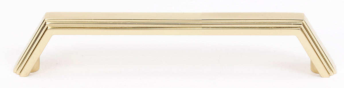 Alno A427-4-PB/NL: 4" cc Nicole Cabinet Pull - Unlacquered Brass