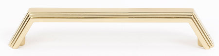 Alno A427-4-PB/NL: 4" cc Nicole Cabinet Pull - Unlacquered Brass