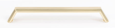 Alno A427-8-PB/NL: 8" cc Nicole Cabinet Pull - Unlacquered Brass