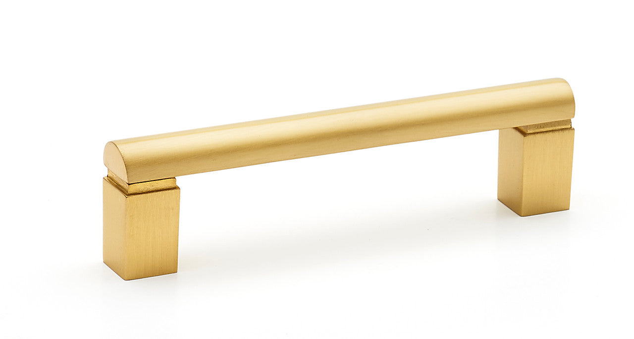 Alno A430-35-SB: 3-1/2" cc Vogue Cabinet Pull - Satin Brass