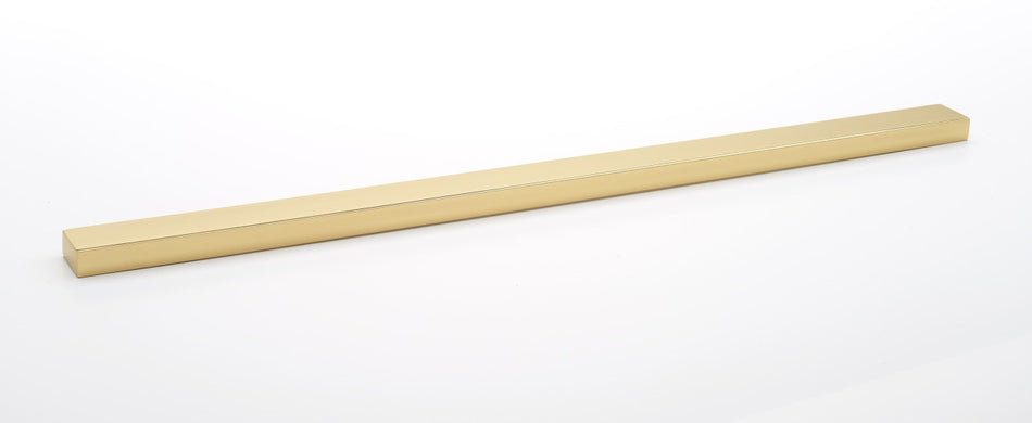 Alno A440-18-PB/NL: 18" cc Tempo Cabinet Pull - Unlacquered Brass