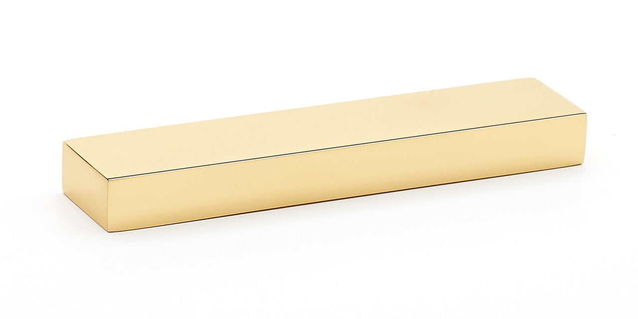 Alno A440-4-PB/NL: 4" cc Tempo Cabinet Pull - Unlacquered Brass