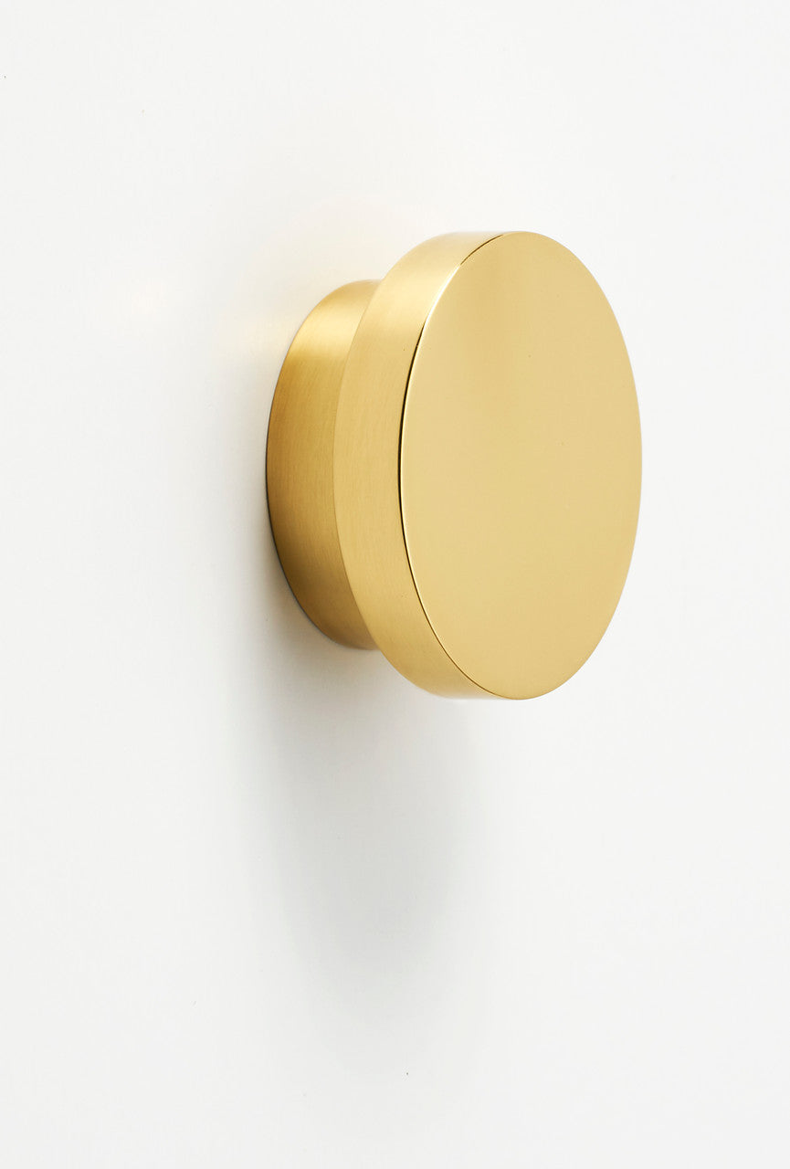 Alno A450-14-PB/NL: 1-3/8" Redondo Cabinet Knob - Unlacquered Brass