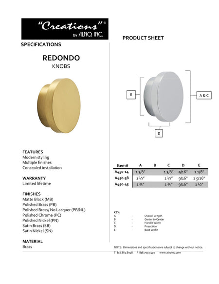 Specificaton Sheet