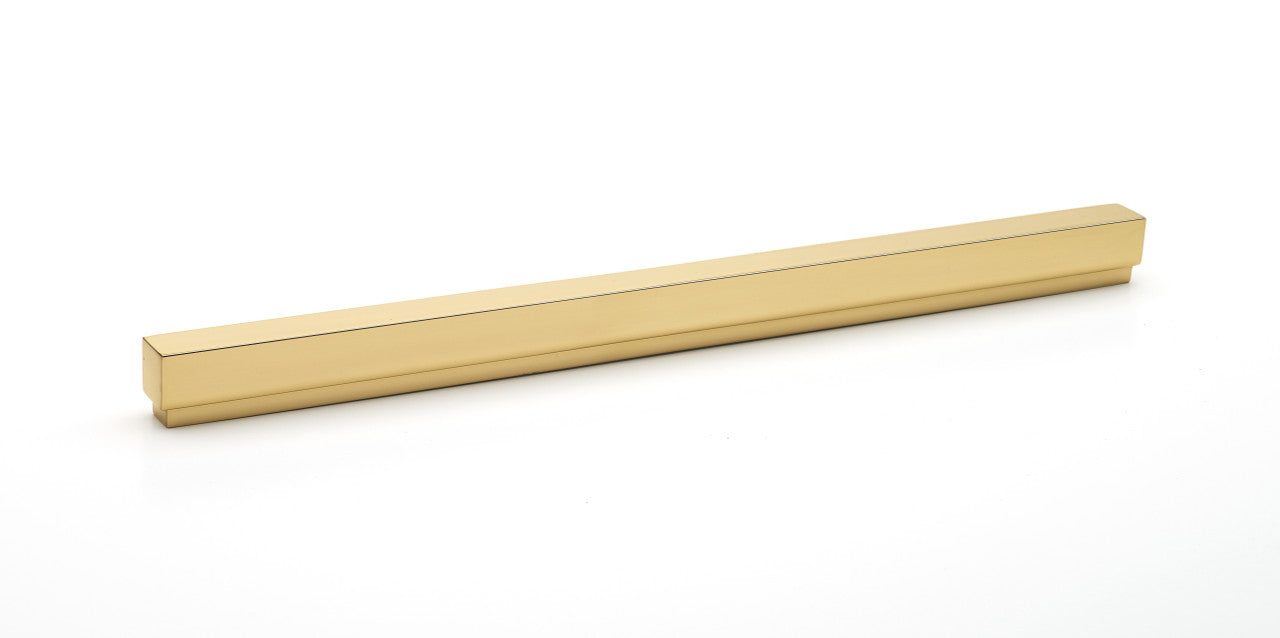 Alno A460-12-PB/NL: 12" cc Simplicity Cabinet Pull - Unlacquered Brass