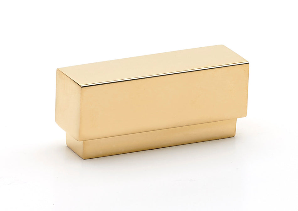 Alno A460-15-PB/NL: 1-1/2" Simplicity Cabinet Pull - Unlacquered Brass