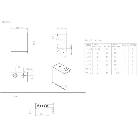 Elements A500-8MB: 90 mm cc Edgefield Edge Cabinet Pull - Matte Black