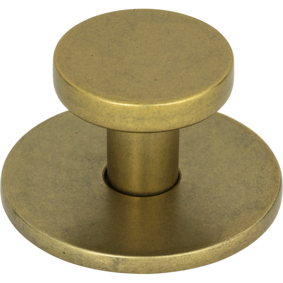 Atlas A600-UB: 1-1/4" Dot Cabinet Knob - Vintage Brass