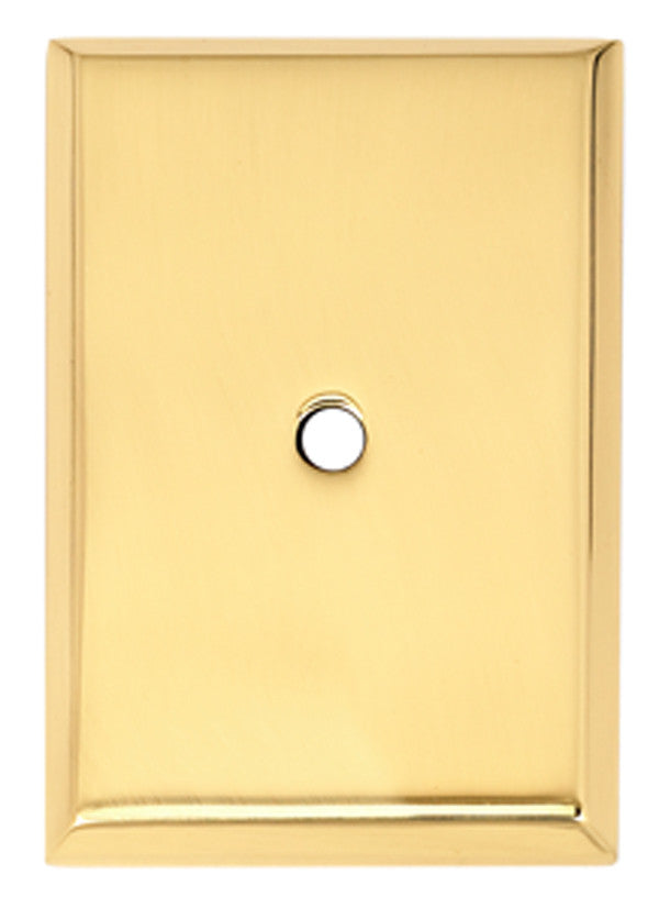 Alno A610-14-PB/NL: 1-1/4" Contemporary Backplate - Unlacquered Brass