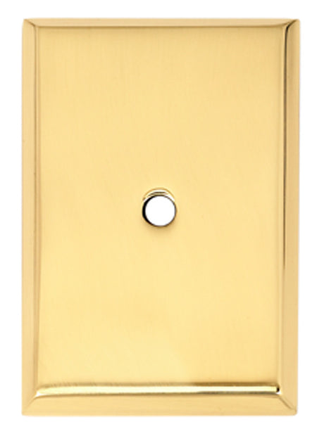 Alno A610-14-PB/NL: 1-1/4" Contemporary Backplate - Unlacquered Brass