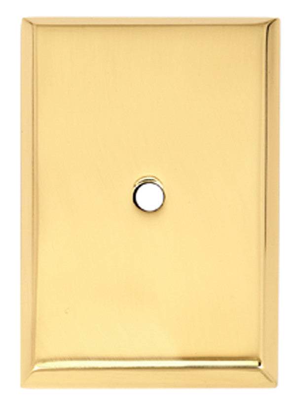 Alno A610-38-PB/NL: 1-1/2" Contemporary Backplate - Unlacquered Brass
