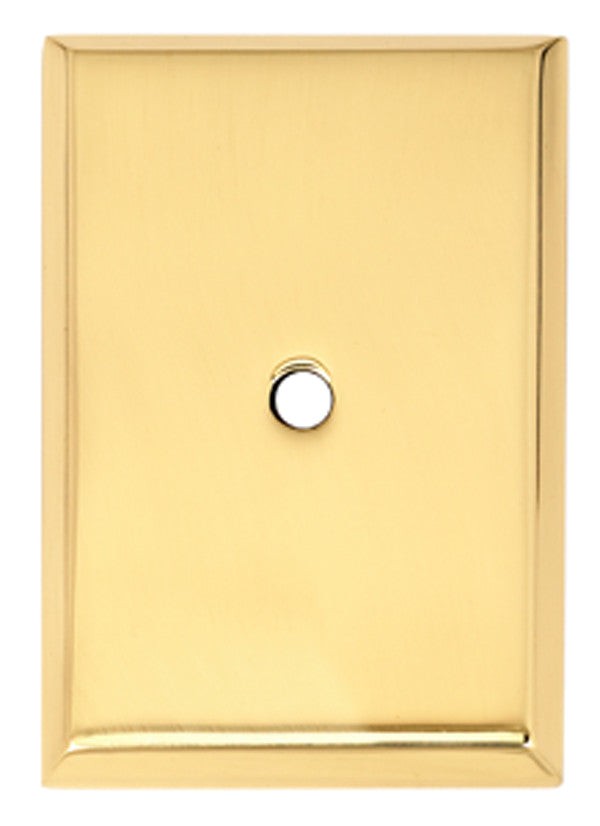Alno A610-45-PB/NL: 1-3/4" Contemporary Backplate - Unlacquered Brass