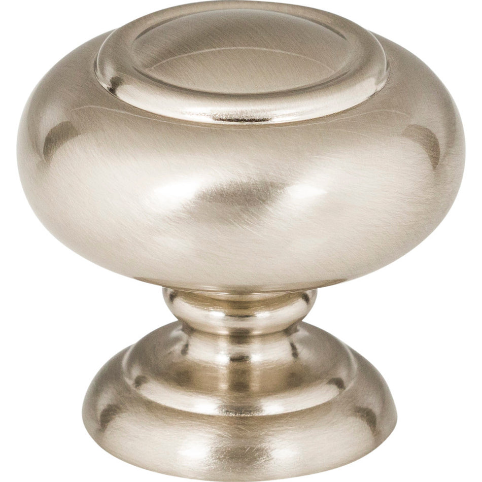 Atlas A610-BRN: 1-1/4" Victoria Cabinet Knob - Brushed Nickel