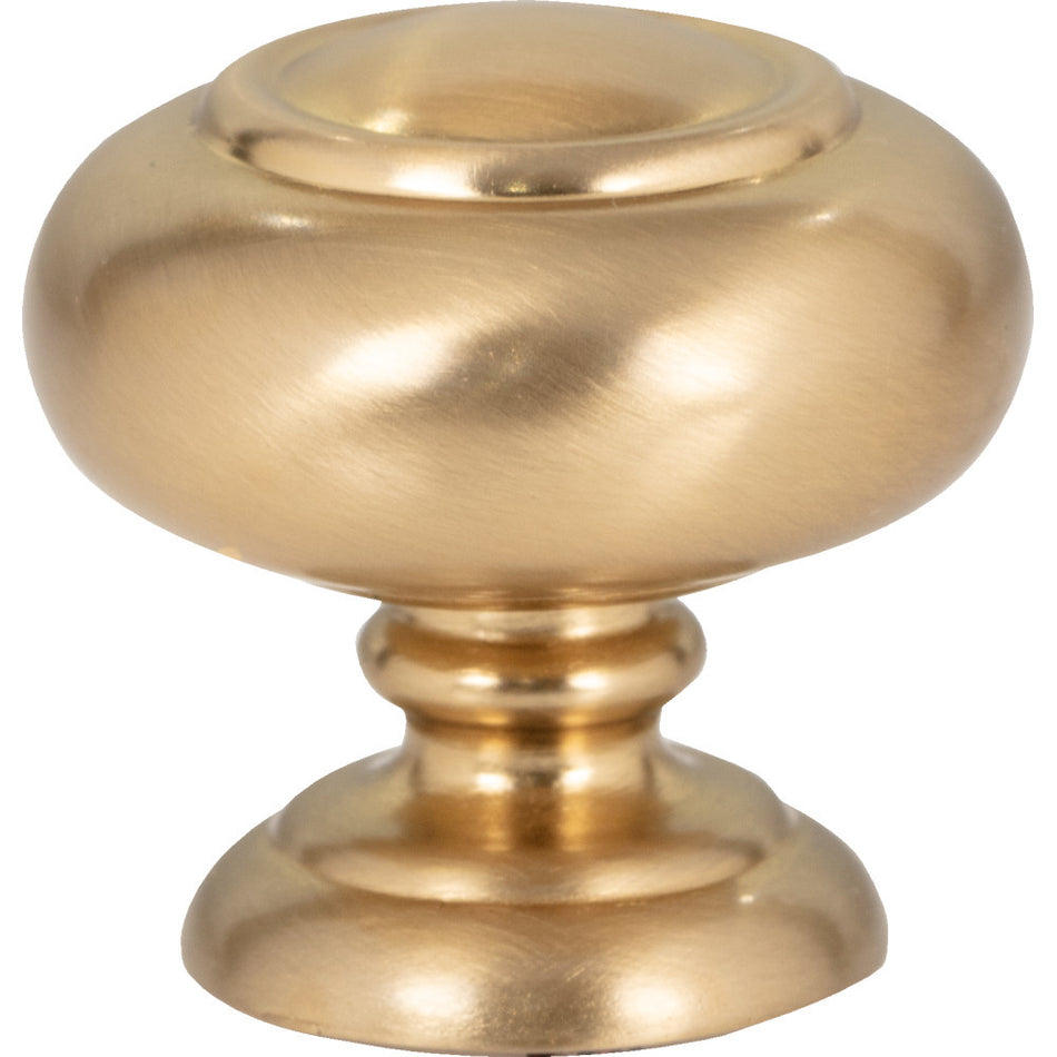 Atlas A610-WB: 1-1/4" Victoria Cabinet Knob - Warm Brass