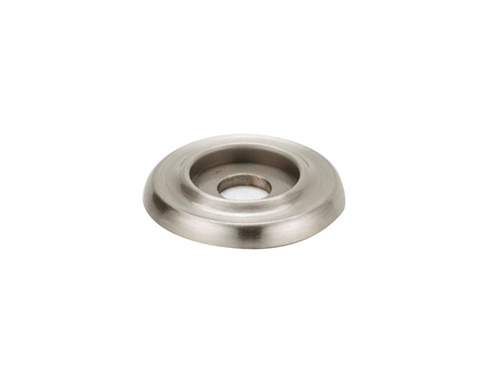 Alno A615-1-SN: 1" Traditional Round Backplate - Satin Nickel