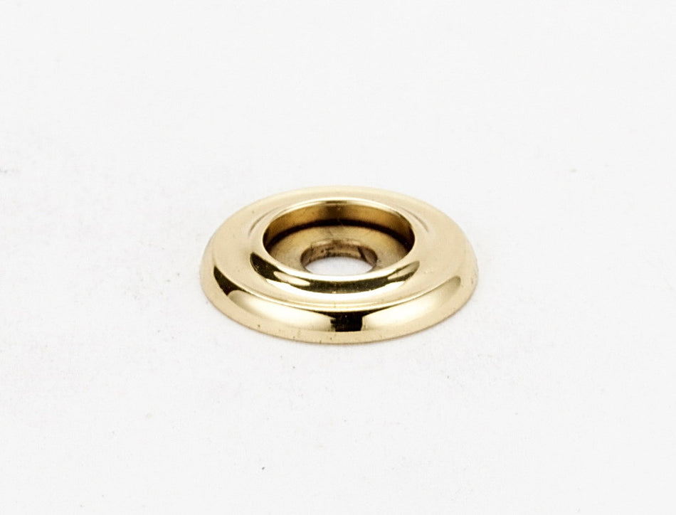 Alno A615-34-PB: 3/4" Traditional Round Backplate - Polished Brass