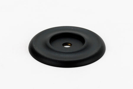 Alno A615-38-MB: 1-1/2" Traditional Round Backplate - Matte Black