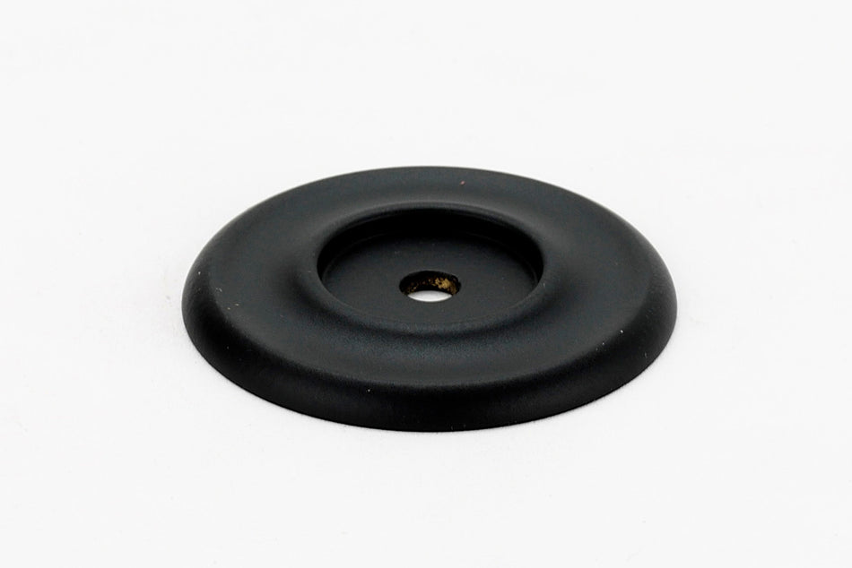 Alno A615-38-MB: 1-1/2" Traditional Round Backplate - Matte Black