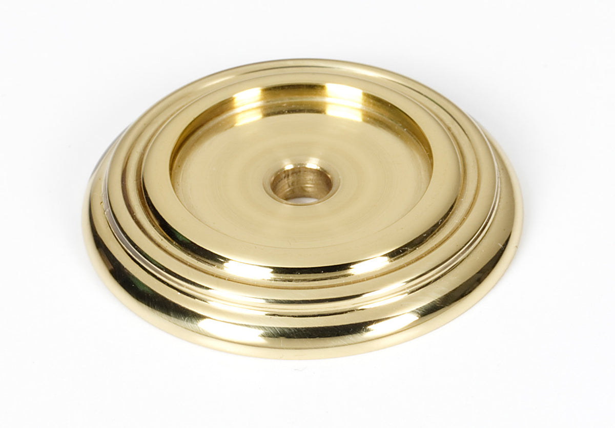 Alno A616-14-PB/NL: 1-1/4" Charlie's Collection Backplate - Unlacquered Brass