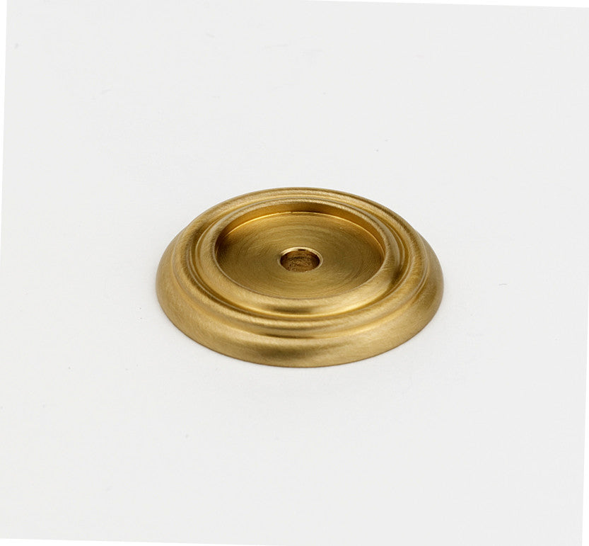 Alno A616-14-SB: 1-1/4" Charlie's Collection Backplate - Satin Brass